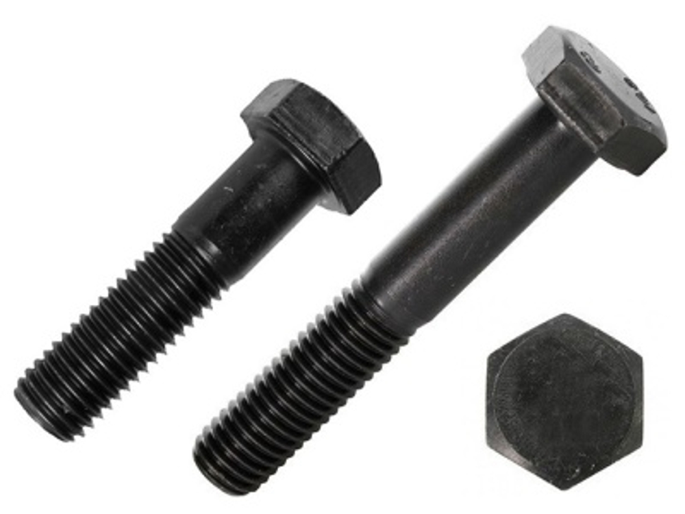 Болт 8х140 с неполн резьбой высокопрочный DIN 931 черный к.п.10.9 (200шт/уп)