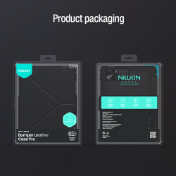 Чехол книжка синего цвета от Nillkin для Xiaomi Pad 7 и 7 Pro, серия Bumper Pro Case-Multi Angle Folding Style, многофункциональный складной стиль