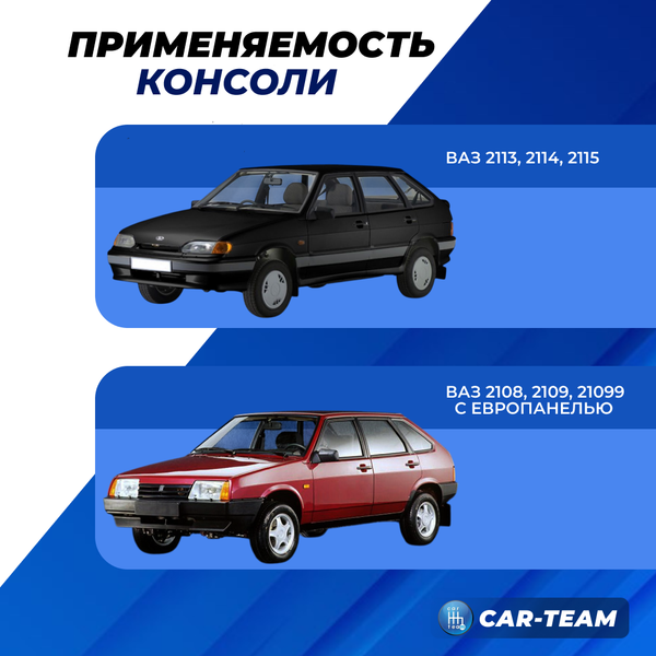 Центральная консоль на ВАЗ 2113, 2114, 2115 под магнитолу (планшет) 9 дюймов