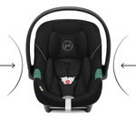 Коляска 3 в 1 Cybex Priam IV Chrome Brown complete и автокресло Aton S2 i-Size Moon Black Leaf Green