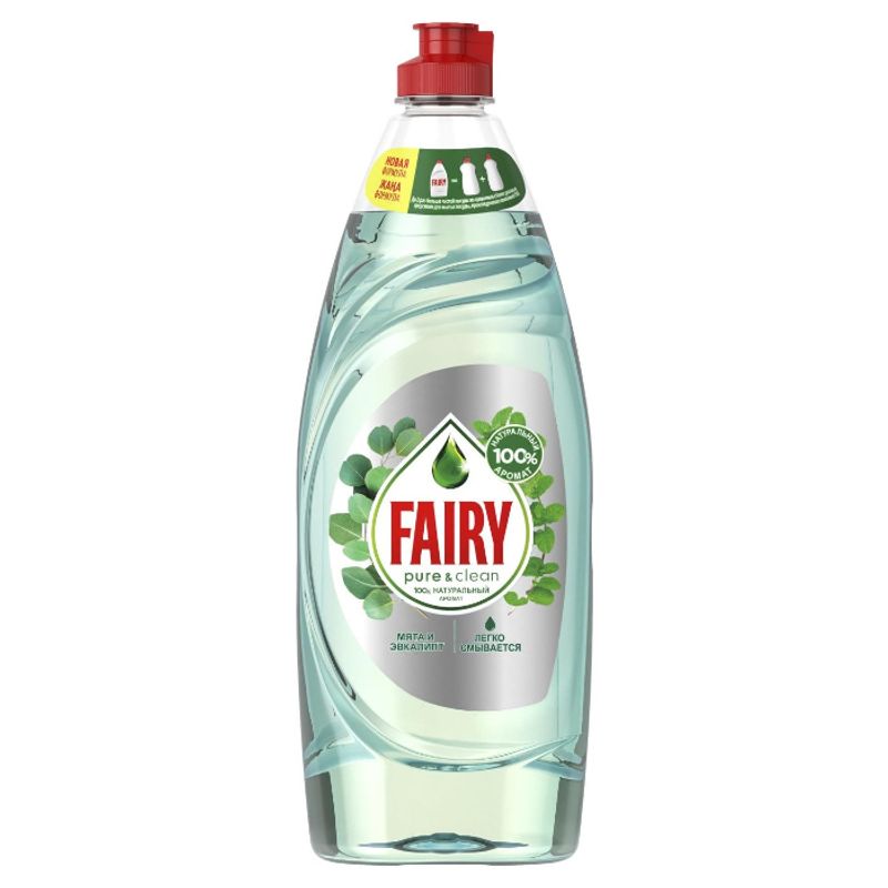 Средство для посуды FAIRY Pure&Clean мята и эвкалипт 650 мл