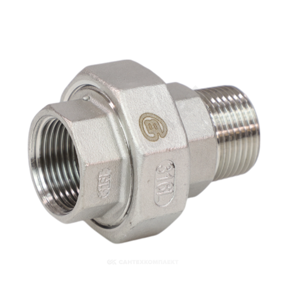 Соединитель американка сталь нерж Ду 20 (3/4") ВР/НР Benarmo