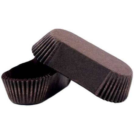 Тарталетки овал OV5 (коричневые), 40*105*25 мм (20 шт)