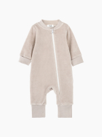 Велюровый комбинезон Mjölk Песочный серый, на манжетах, уценка