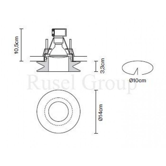 Встраиваемый светильник Fabbian FARETTI D27 F83 00