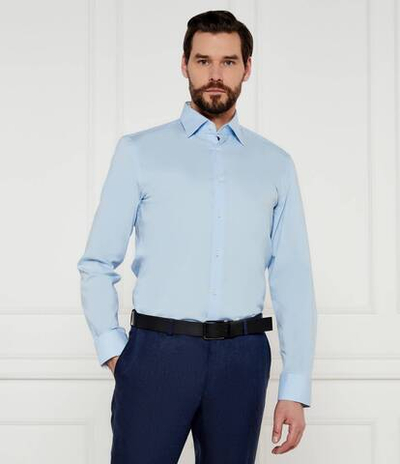 Рубашка H-HANK-kent-C3-214 BOSS BLACK - голубой(50538949)