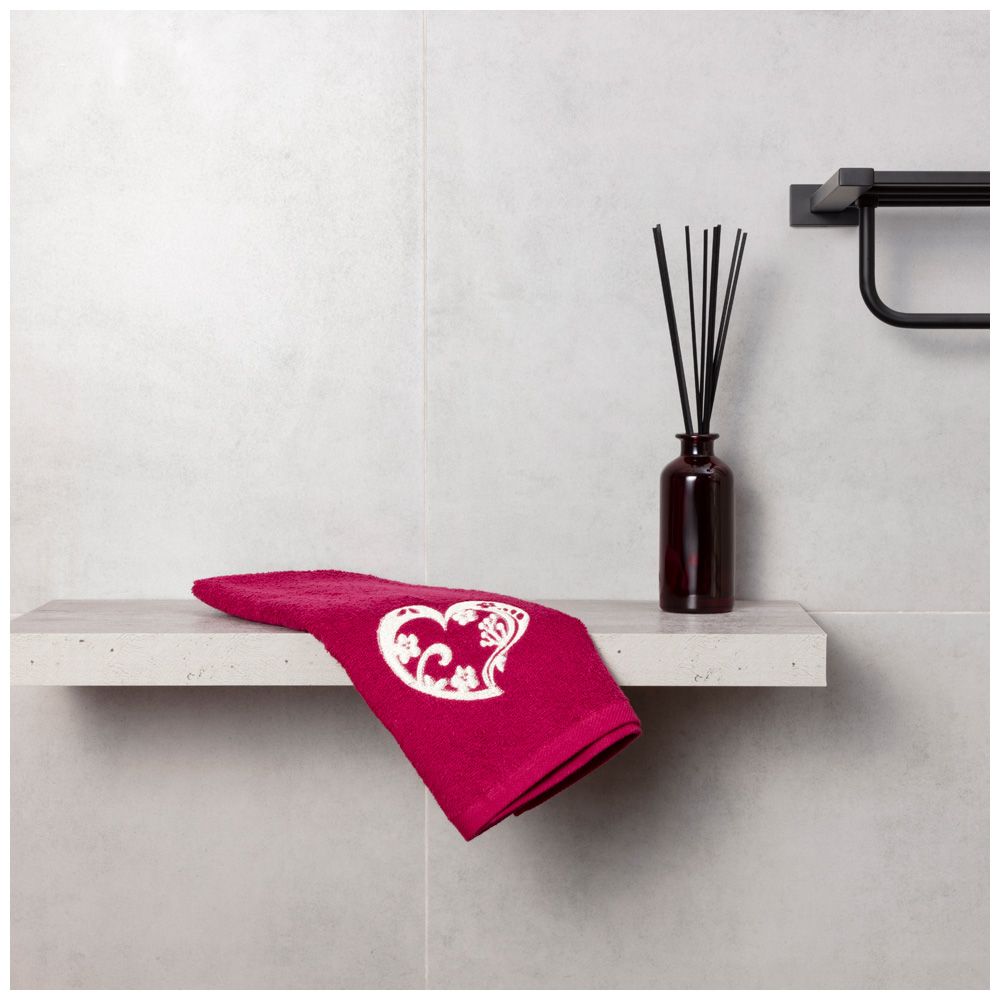 ПОЛОТЕНЦЕ "ОБОЖАЕМАЯ БАБУЛЯ" ,40Х70СМ МАХРА ,БОРДОВЫЙ,ВЫШИВКА,100% Х\Б 400ГР\М