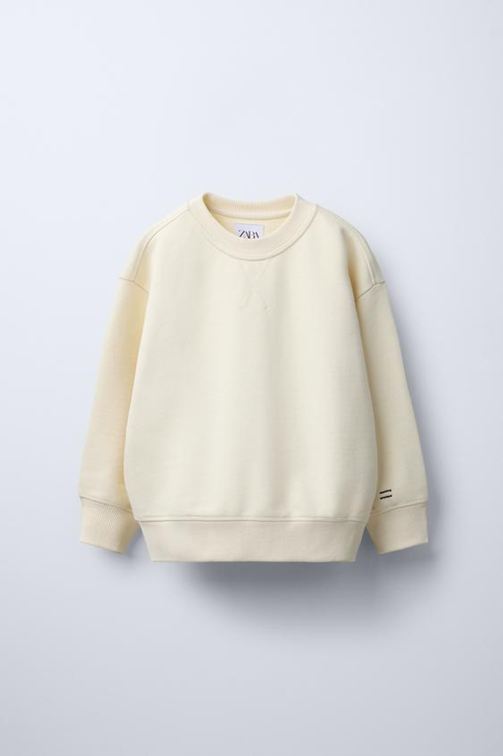 ZARA ОДНОТОННАЯ ТОЛСТОВКА, ЭКРЮ