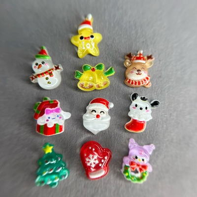 Zoo nail Фигурки объемные для дизайна Зимний микс, 1870, 10шт