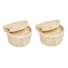 Пароварка бамбуковая Real Tang Steamer 2 яруса 24 см, 2 шт