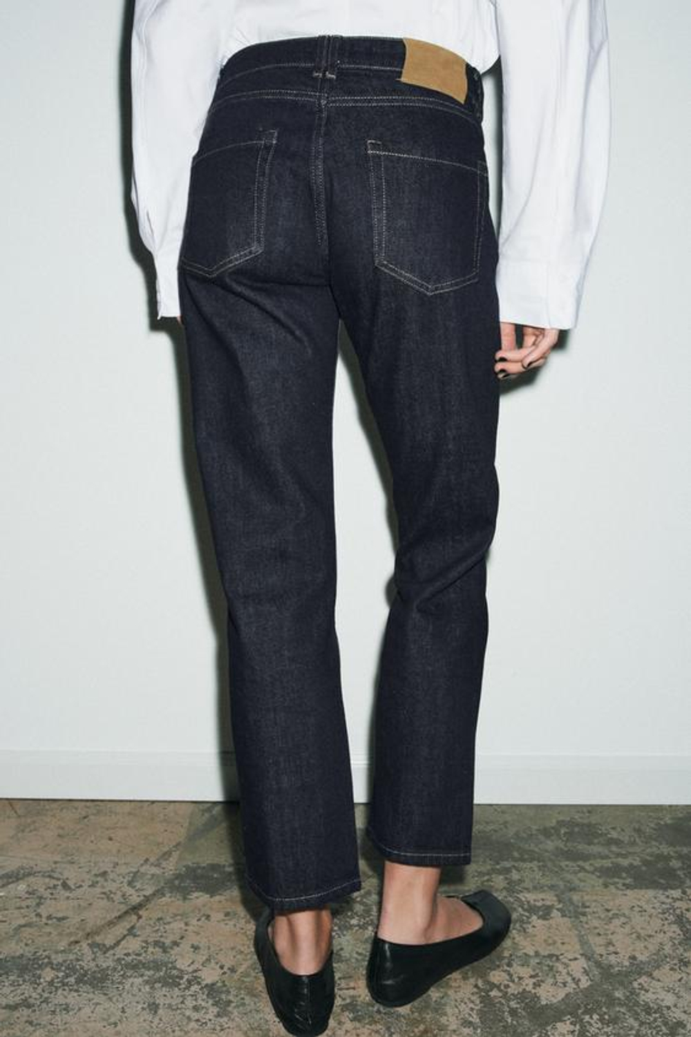 ZARA ДЖИНСЫ ZW COLLECTION CIGARRETE СО СРЕДНЕЙ ПОСАДКОЙ, СИНИЙ