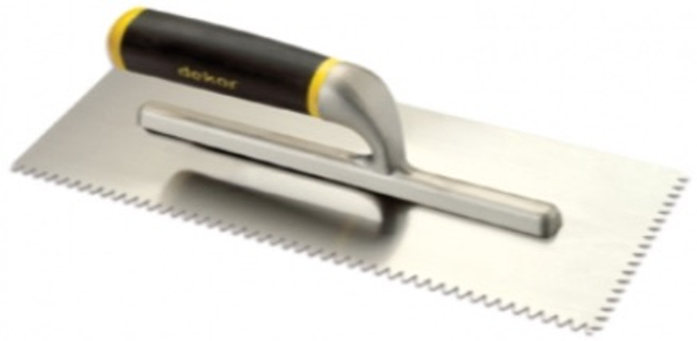 Гладилка зубчатая "V" - зуб 300 мм (зуб. по кругу ) с открытой алюминиевой ручкой Dekor 525