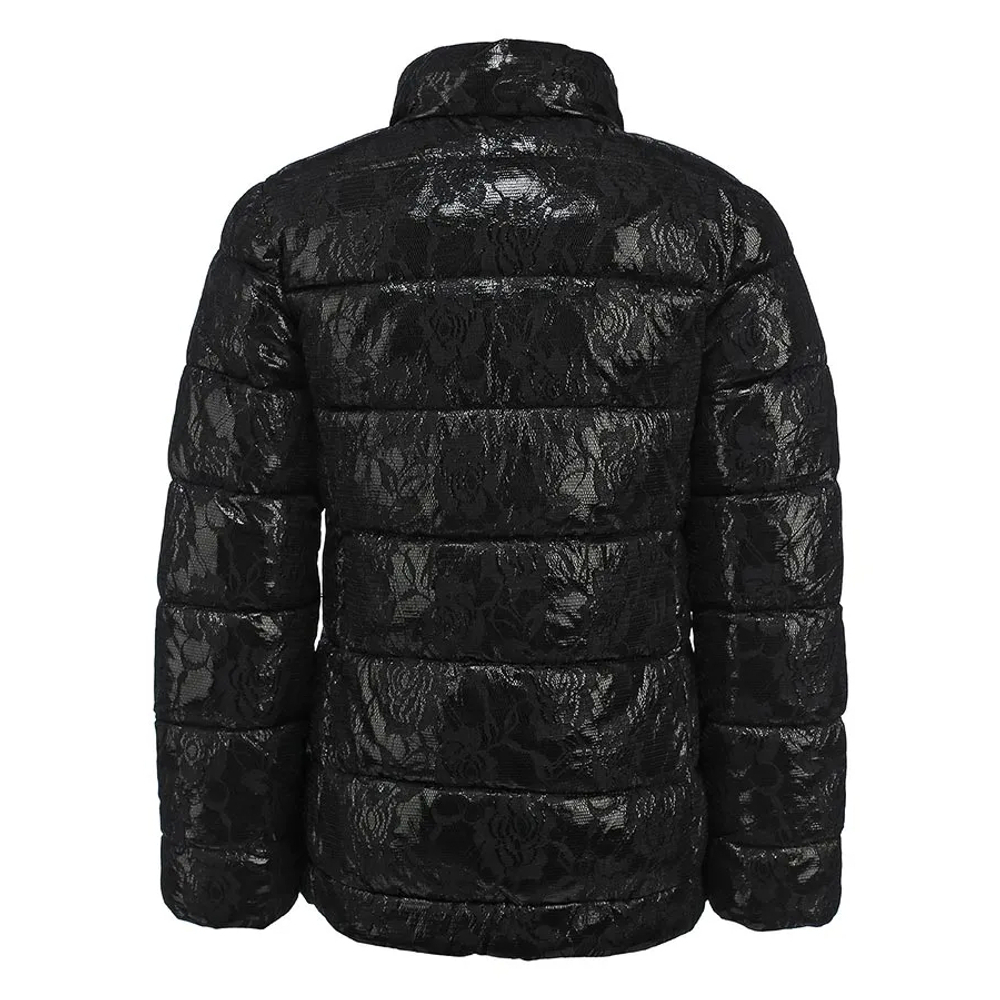 Куртка демисезонная GUESS Черный с блеском/Кружевная ткань (Девочка)
