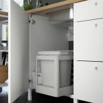 Угловой кухонный гарнитур - IKEA ENHET, 210.5х248.5х75 см, белый, ЭНХЕТ ИКЕА