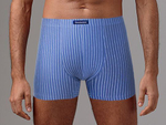 Удобные мужские боксеры в полоску (Размер: XL) (Цвет: голубой)