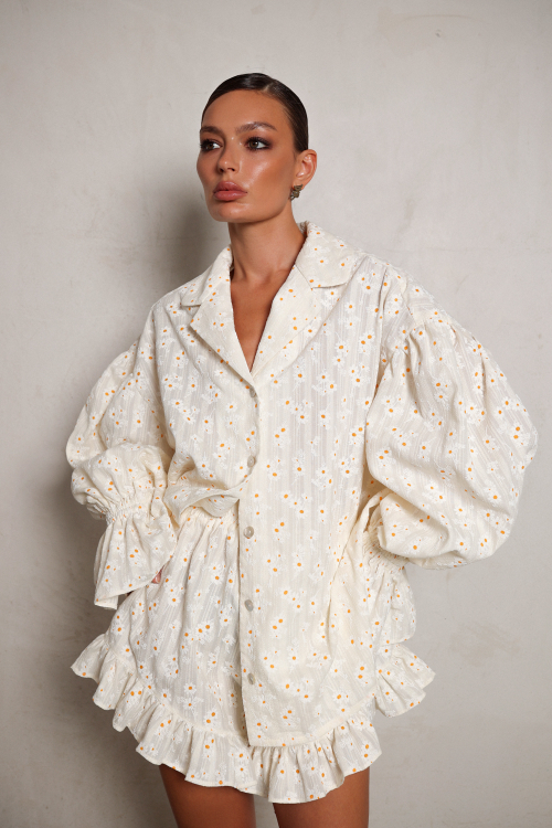 Рубашка хлопковая будуар в ромашку