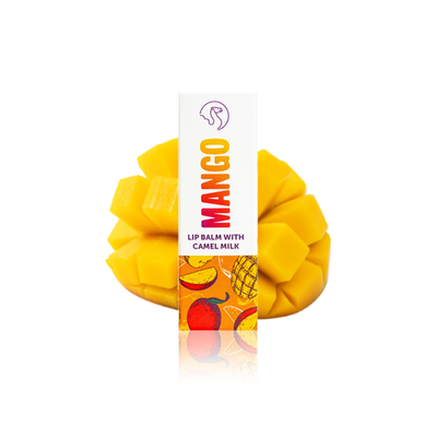 Camel Soap Factory — Camel Milk Lip Balm packed in a box - Mango, 12g / Бальзам для губ с верблюжьим молоком в коробке – Манго, 12г
