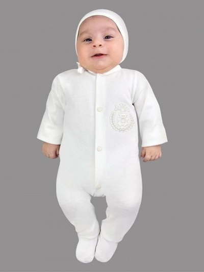 Комбинезон с вышивкой, чепчиком 395-кивм