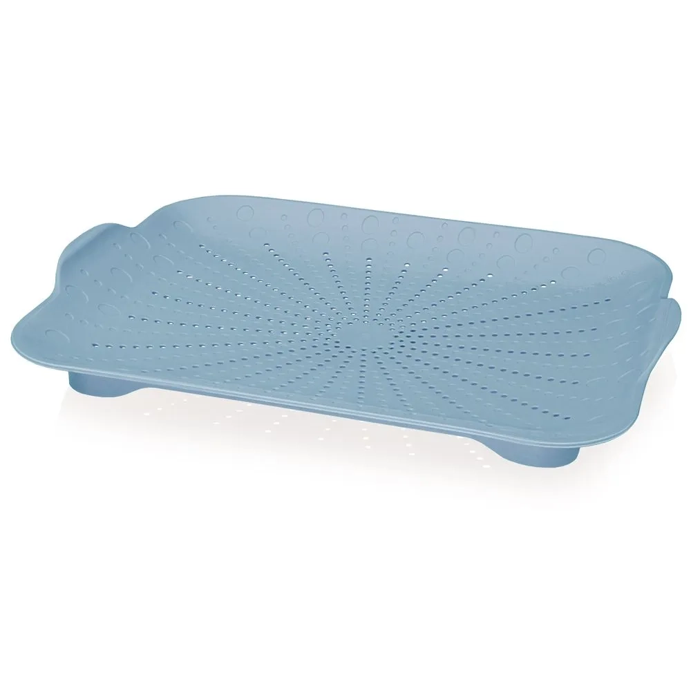 Дуршлаг Slim плоский, серо-голубой