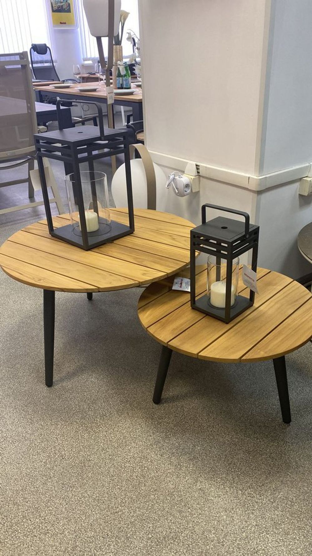 Marine, стол кофейный антрацит/натуральный, алюминий/тик