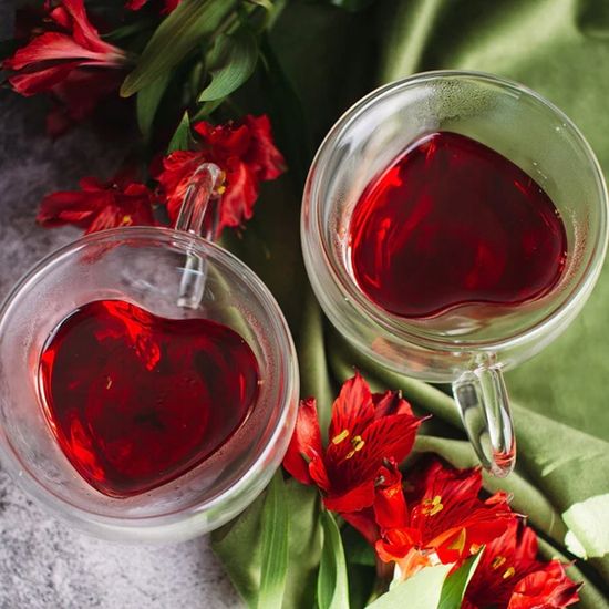 Набор стеклянных чашек 2 шт. 250 мл. Kamille KM 9006 с двойными стенками