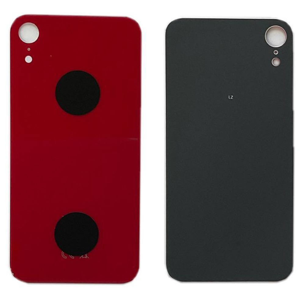 Задняя крышка для Apple iPhone Xr Красный (стекло, широкий вырез под камеру) - Премиум