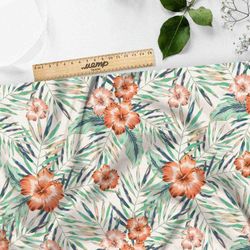 Ткань ниагара тропические цветочки