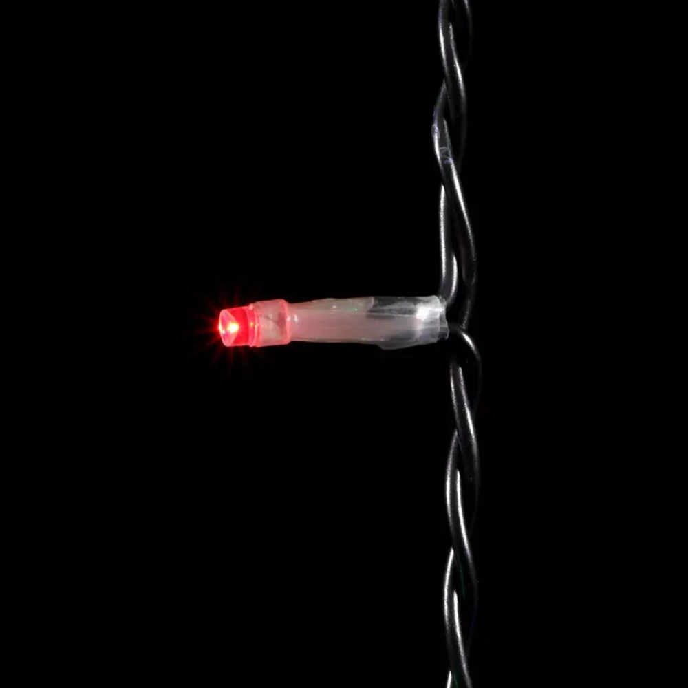 Светодиодный занавес 2*2 м., 400 разноцветных LED ламп, черный провод ПВХ, LTC (PCL402-11-2M)