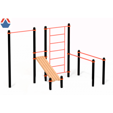 Площадка Воркаут комплекс(стационарные с хомутами)