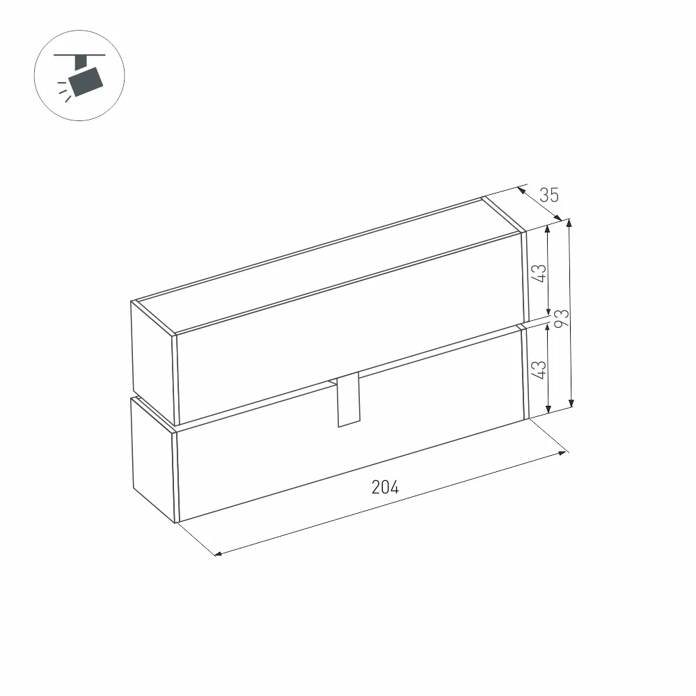 Светильник MAG-FLAT-FOLD-45-S205-6W Day4000 (WH, 100 deg, 24V) (Arlight, IP20 Металл, 5 лет) 026986