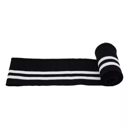 3AR1175 Подвяз трикотажный с полосками (98% полиэстер, 2% спандекс) 6см*1м (черный; 10216170/310122/