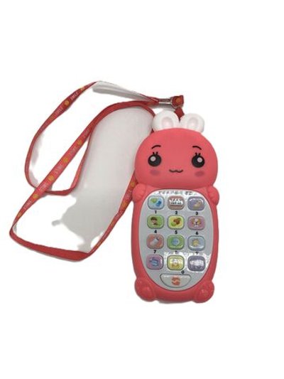 Игрушка звуковая Телефон Зайчонок цвет розовый