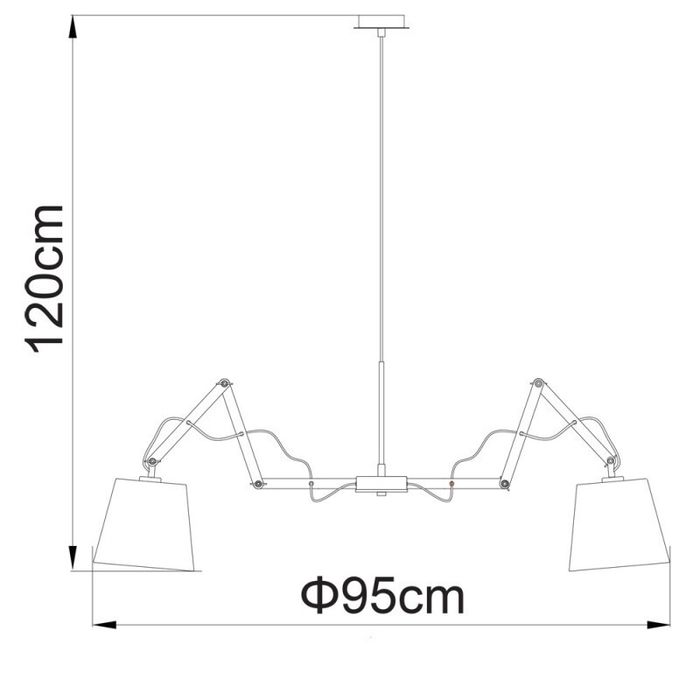 Люстра на штанге Arte Lamp A5700LM-8WH