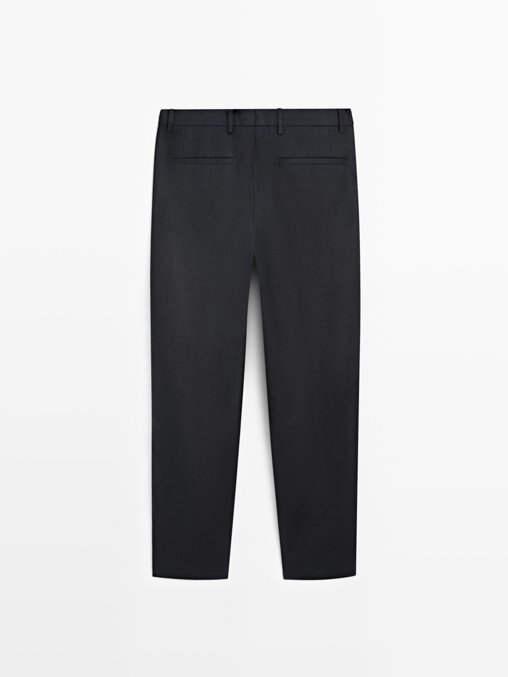 Massimo Dutti Брюки от льняного костюма, глубокий синий