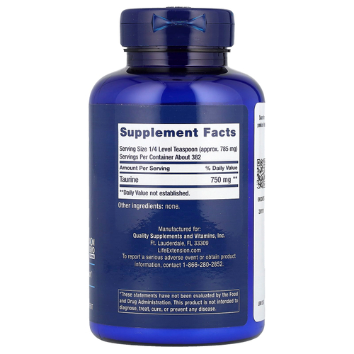 Life Extension, таурин в порошке, 300 г (10,58 унции)