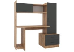 Компьютерный стол Бишоп 7 153х59х160 дуб крафт золотой / антрацит