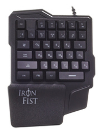 Игровой блок Оклик 701G IRON FIST черный USB for gamer LED (подставка для запястий)