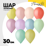 Шар латексный Macaron Стандарт 30 см (Ассорти)