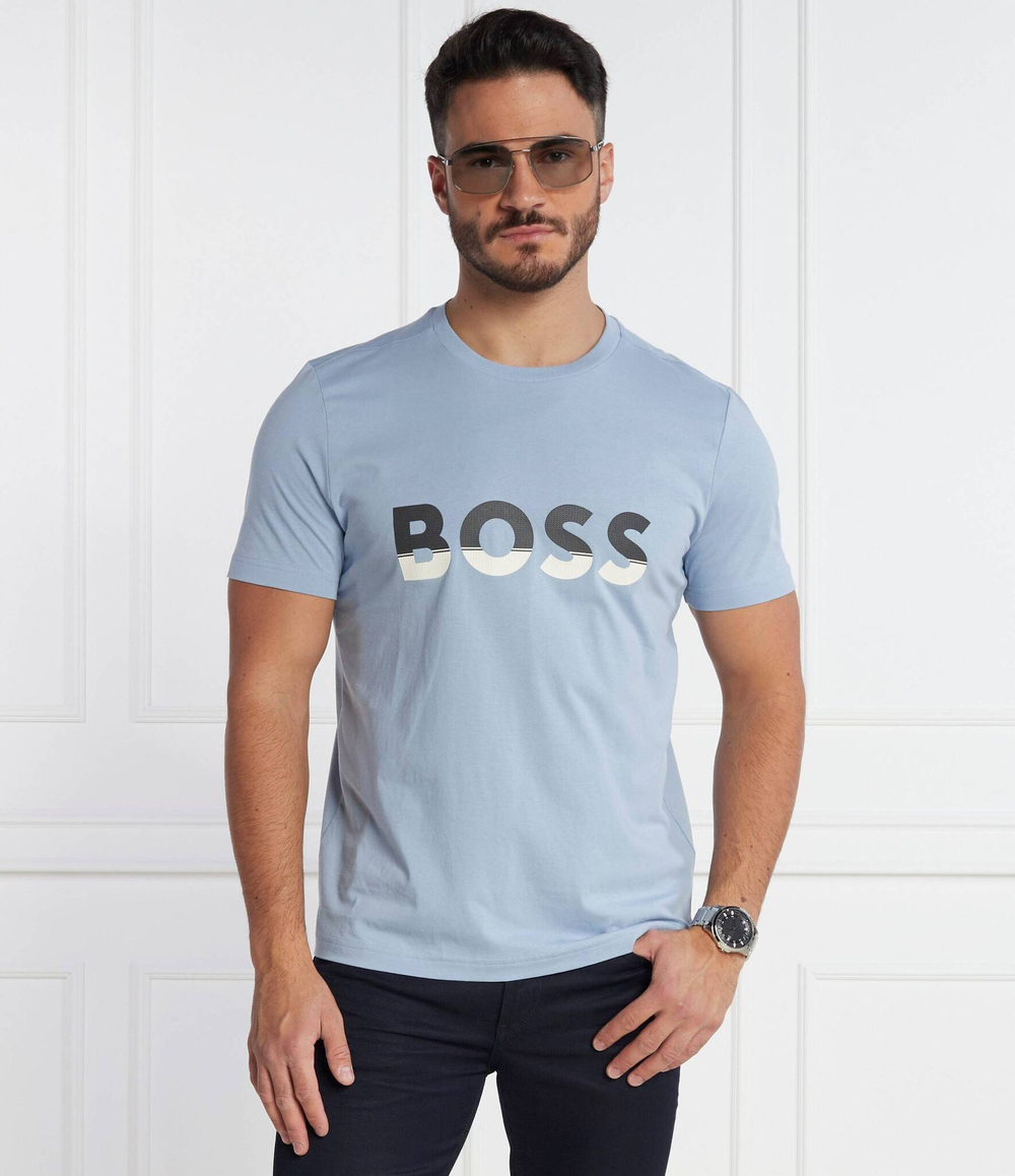 Футболка Tee BOSS GREEN - голубой(50477616)