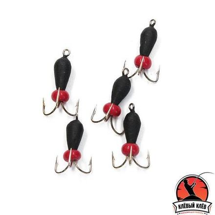 Мормышка вольф. безнасадочная "ЯМАН" Черт с петлей (короткий), d-3 мм, вес 0,6 г, бисер, цв. флуор. красный