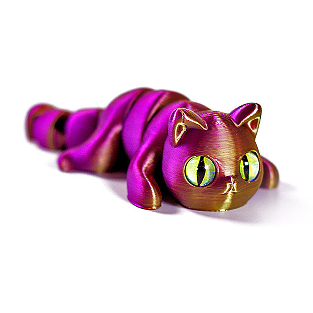 Мини котёнок игрушка антистресс, 10 см., фиолетово-золотой