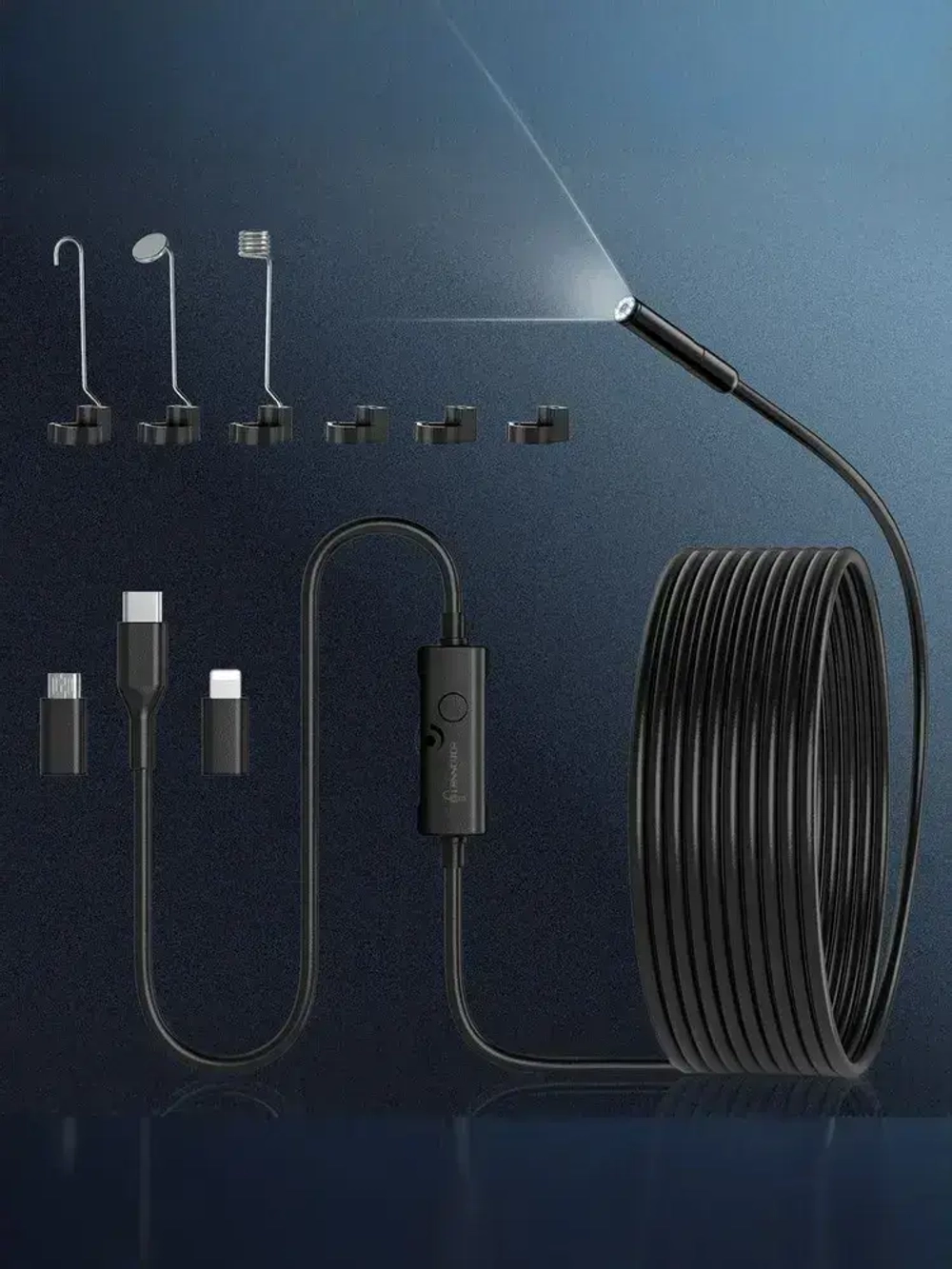 Видеобороскоп для смартфона, 10M, подходит для Android/IOS/планшетов, питание от USB, используется для исследования узких мест