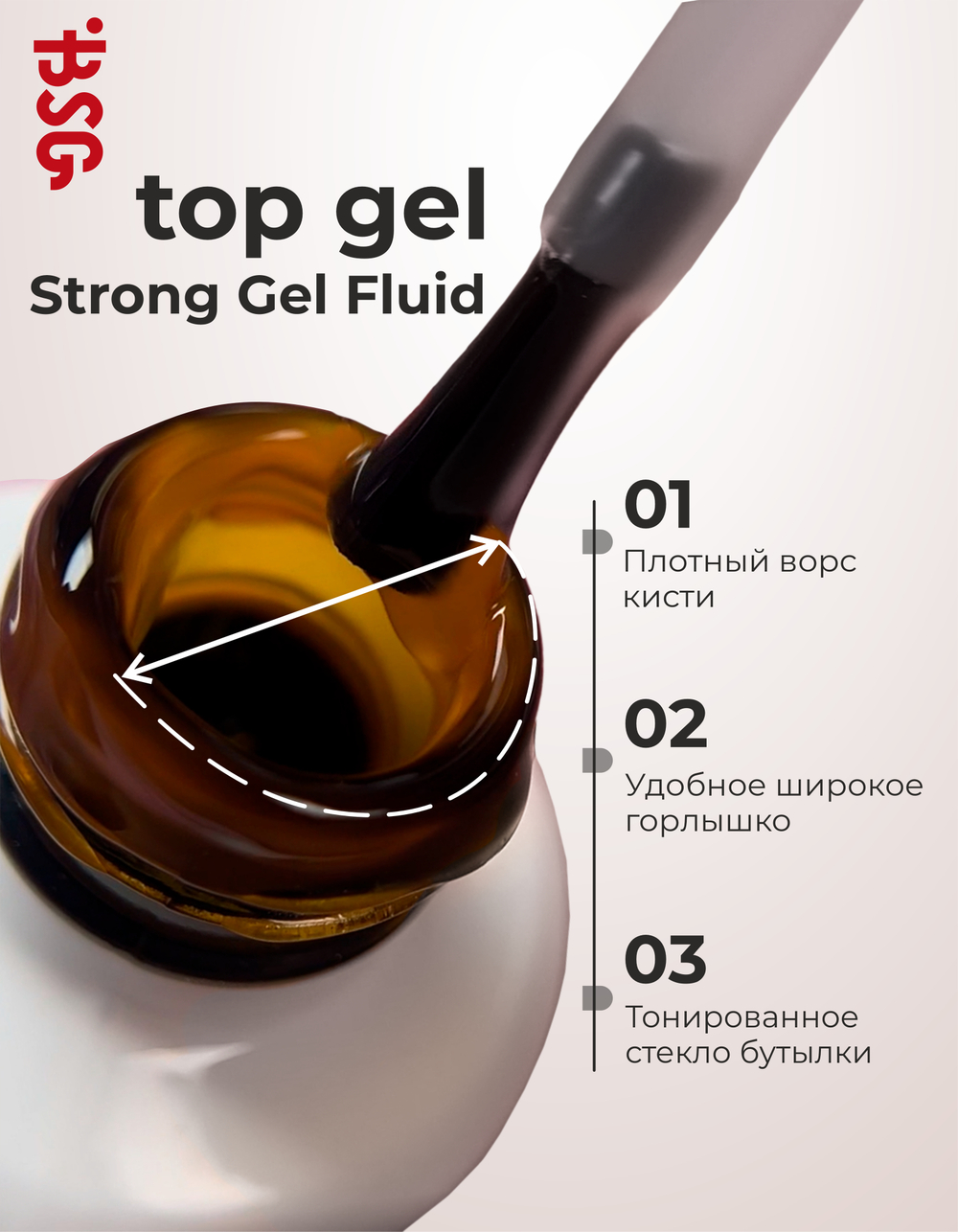 Strong Gel MATTE - топ МАТОВЫЙ 20 мл