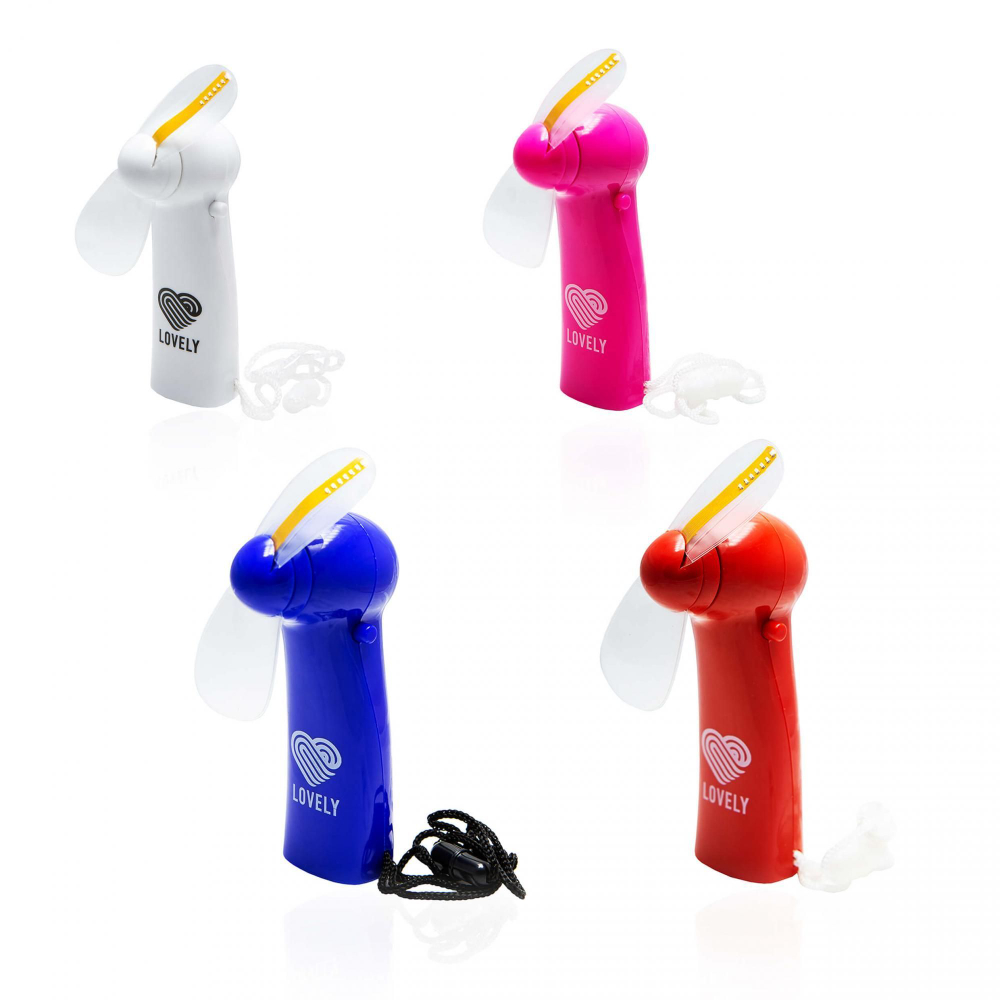 Мини-вентилятор Lovely с LED-подсветкой розовый