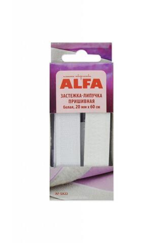 Застежка-липучка пришивная ALFA белая