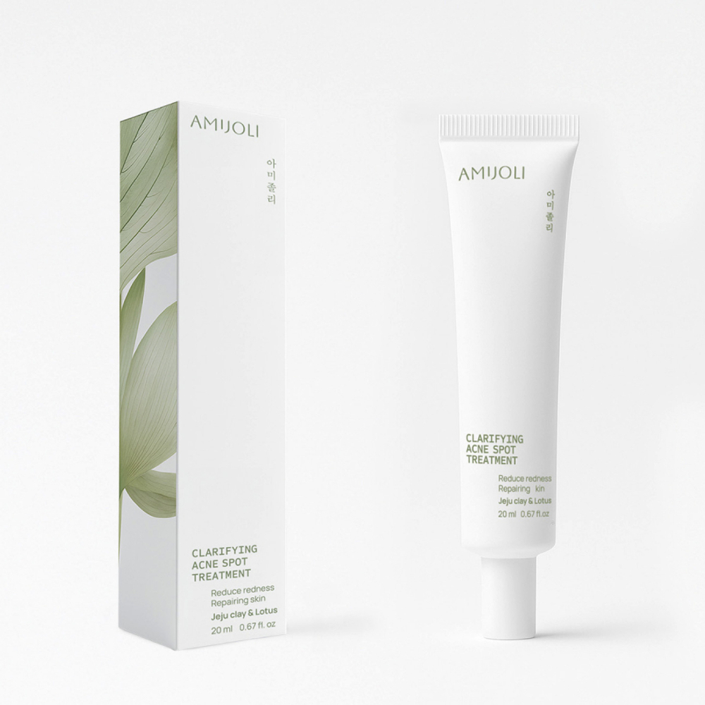 AMIJOLI Clarifying spot treatment for acne with niacinamide and lotus extract Jeju clay&Lotus Гель для точечного применения против акне с ниацинамидом