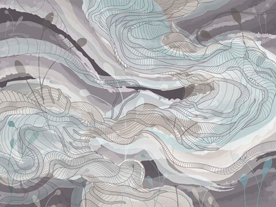 Дизайнерские обои Wall Street Waves