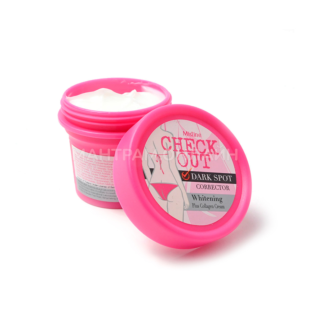 Крем для тела Mistine Check Out Dark Spot Corrector Whitening Plus Collagen Cream корректирующий, от растяжек, шрамов с коллагеном 48 г