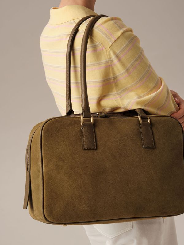 Замшевая сумка DBR Dominique 31389 белый мох