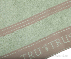 Элитные полотенца махровые Golf оливковые от Trussardi